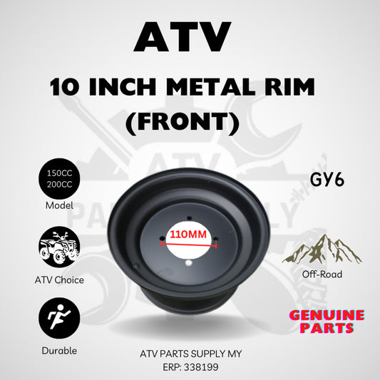 ATV 10 Inch Metal Rims | Front & Rear (Wheel Hub 110MM / 90MM )