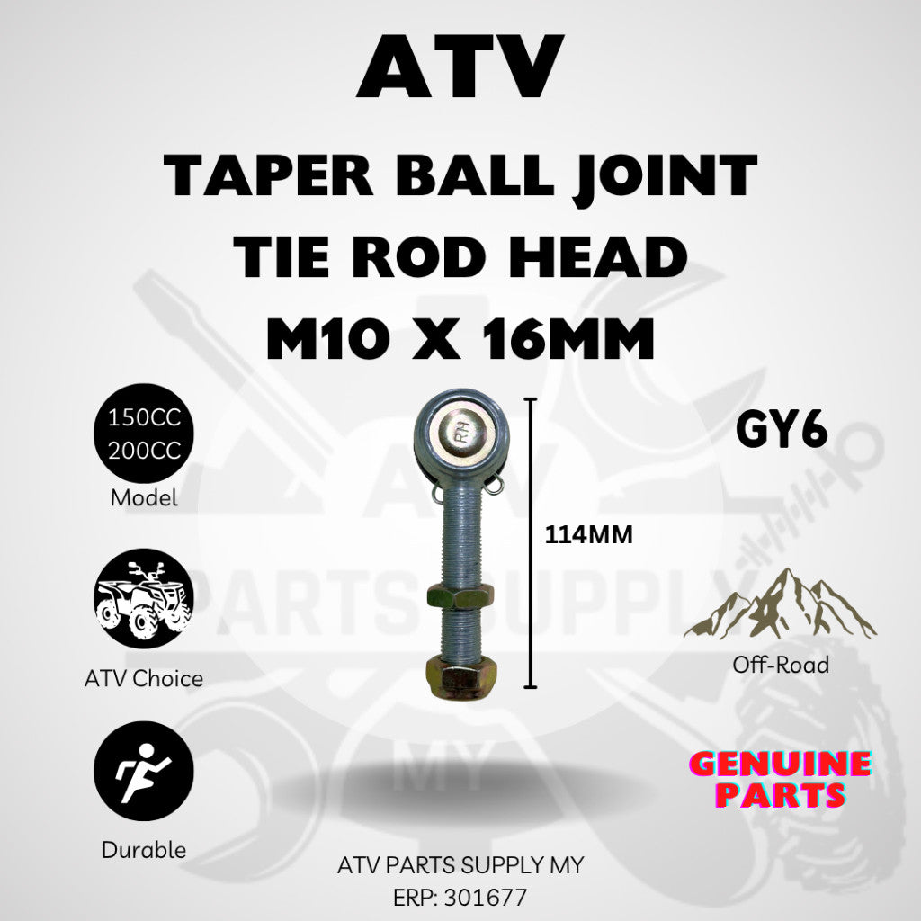 Giunto sferico conico ATV M10X16MM per GY6 | 150CC | 200CC | Giunto sferico tirante | Pronto in magazzino
