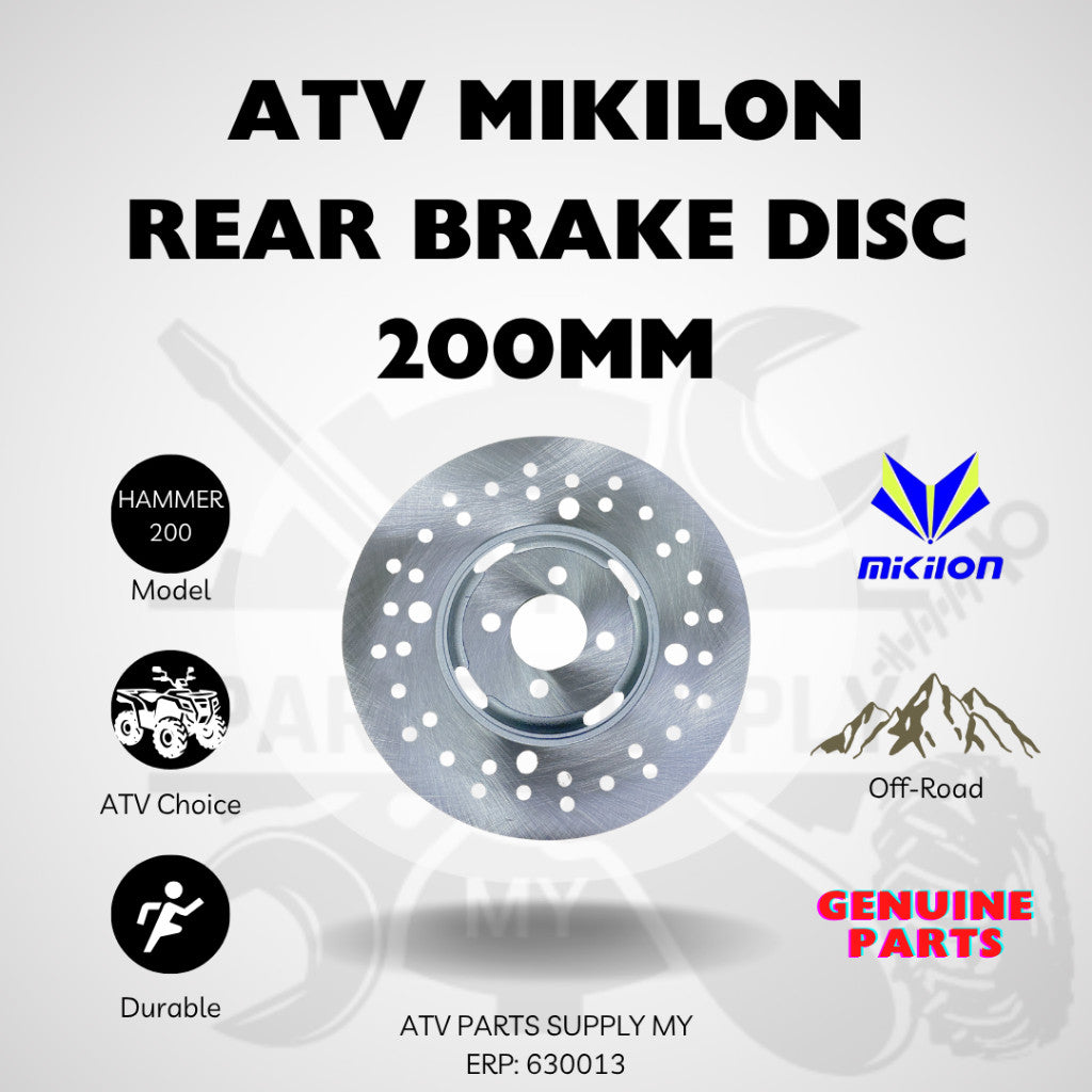 ATV Mikilon Hammer 200cc Rear Brake Disc | Hose Brake | Brake Pump | Brake Pad | Rear Brake Caliper