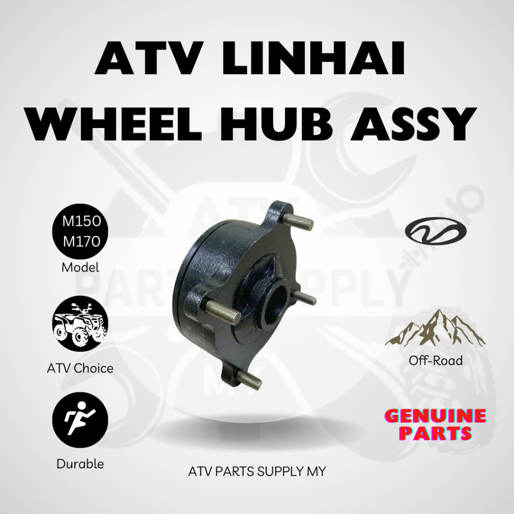ATV Linhai M150 Front Wheel Hub Assy | Drum Brake | Original Linhai Parts