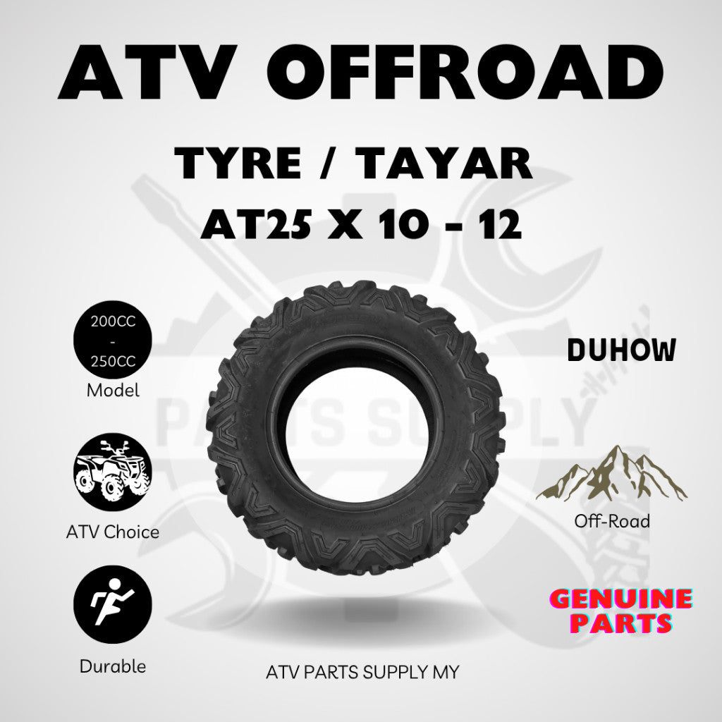 ATV & UTV 12 INCH TYRE / TAYAR for 250CC | Size AT25 x10 -12 & AT25 x8 -12 Ready Stock 📌
