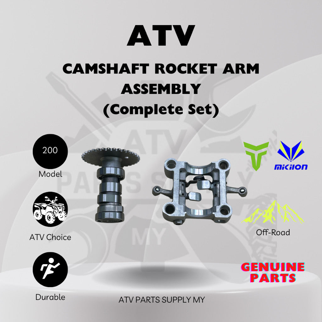 เพลาลูกเบี้ยว ATV 34T | ชุดลูกปืนตุ๊กตาเพลาข้อเหวี่ยง | ครบชุดสำหรับ Mikilon Hammer 200 | U38 | Tao Motor | 200cc