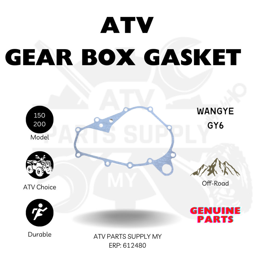 Coperchio Scatola Ingranaggi ATV GY6 WANGYE con Guarnizione | Coperchio Carter Trasmissione | 150cc e 200cc