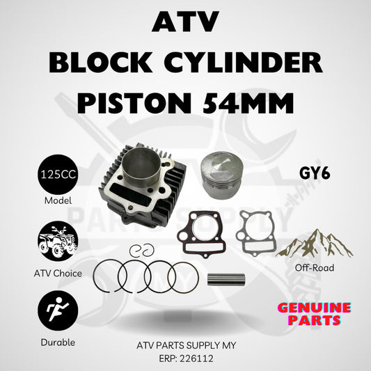 ATV Block Cylinder Piston 54mm for GY6 | 125CC | Small Bull | Ready Stock Malaysia