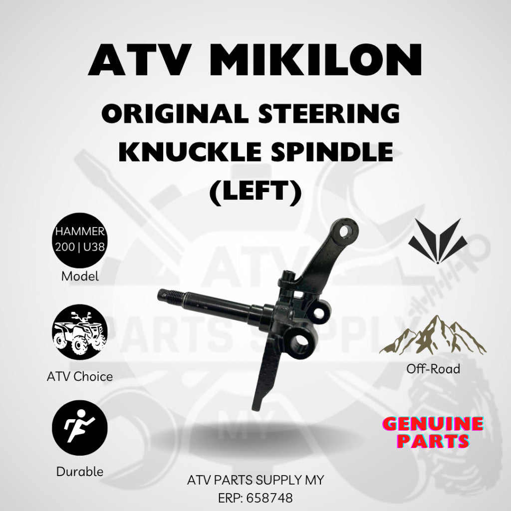ATV Steering Knuckle Spindle | Wheel Hub Set for Mikilon Hammer 200 | U38 | Genuine Parts Mikilon | Ready Stock