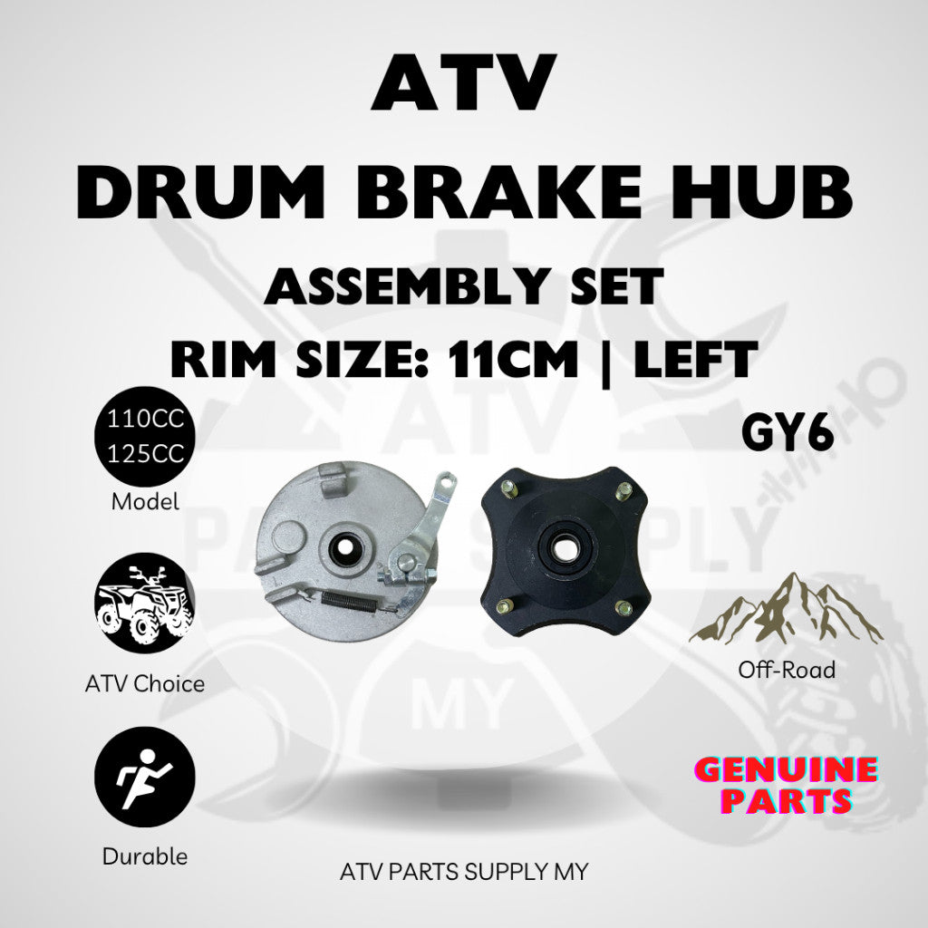 ATV Drum Brake Hub Assembly Set for GY6 110CC | 125CC | 150CC | 200CC | Ready Stock