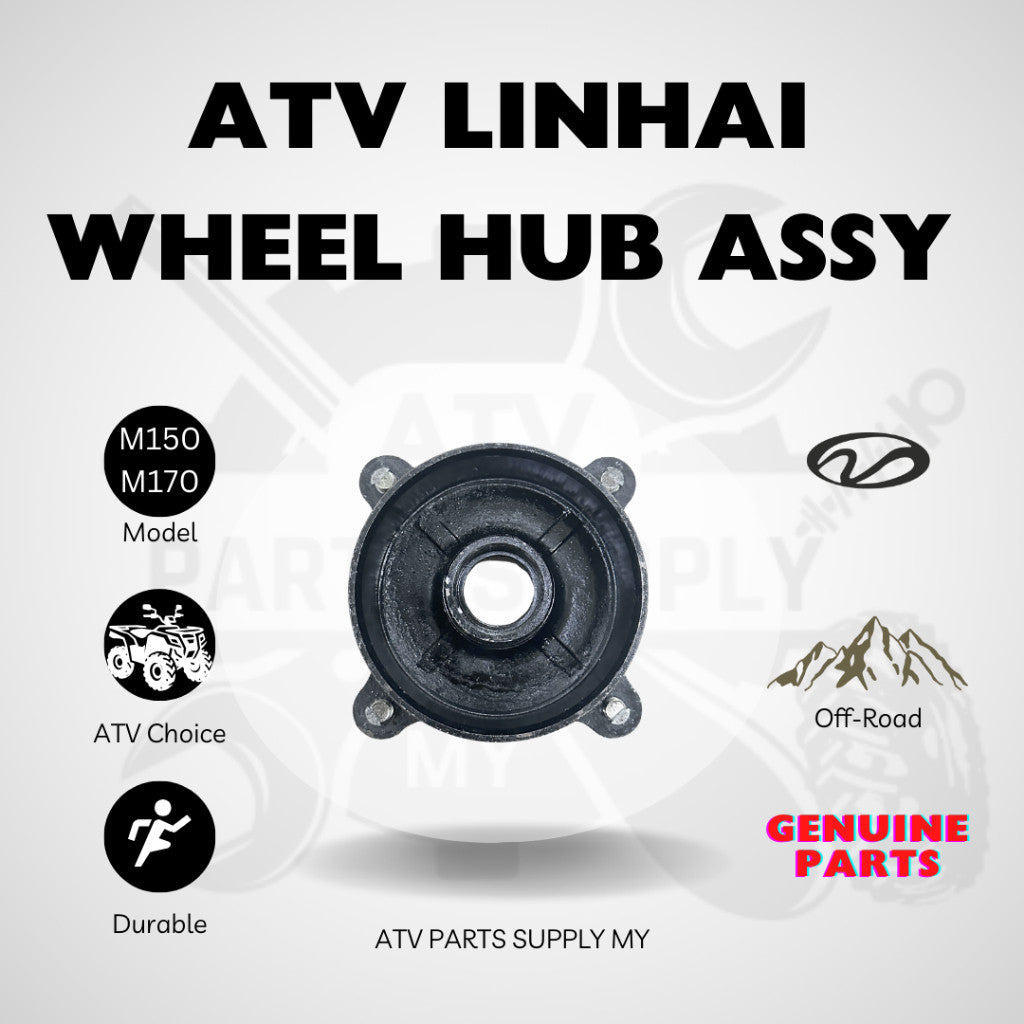 ATV Linhai M150 Front Wheel Hub Assy | Drum Brake | Original Linhai Parts