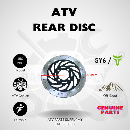 Pronto Magazzino 📌Disco Freno Posteriore ATV / Rotore Posteriore per Tao Motor, GY6 210MM