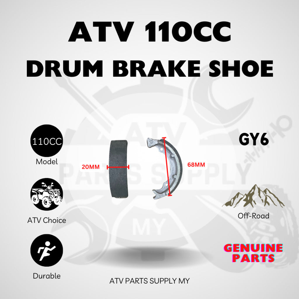 ATV 110CC Drum Brake Shoe for GY6 | 110CC | Small Bull | Ready Stock