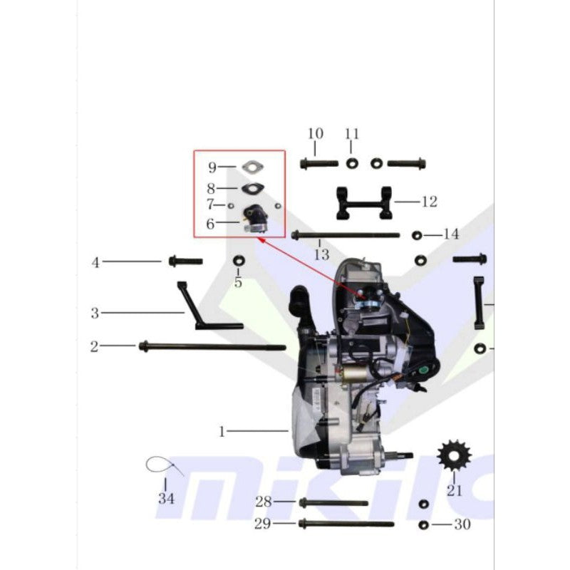 Bullone flangiato ATV Mikilon Hammer / Bullone bebibir | Ricambio Originale Mikilon