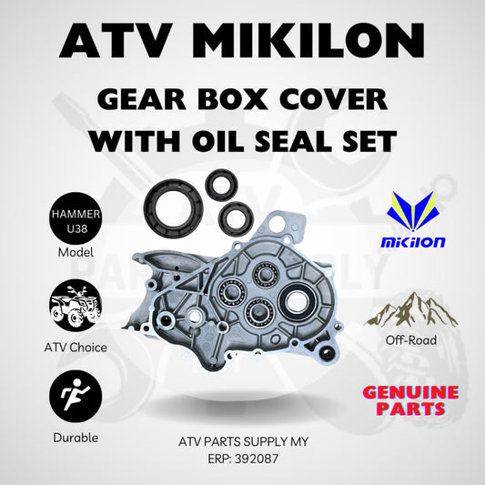 ATV Mikilon Hammer 200 | U38 | Gear Box Cover with Gasket and Oil Seal Complete Set | Original | Transmission Case Cover