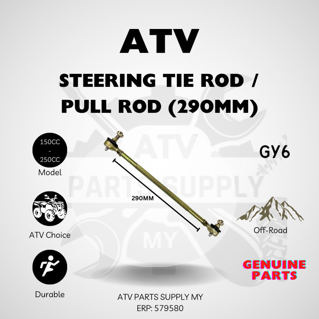 Ready Stock 📌 ATV Steering Tie Rod / Steering Pull Rod (290MM) GY6 / 150CC /200CC/ 250CC