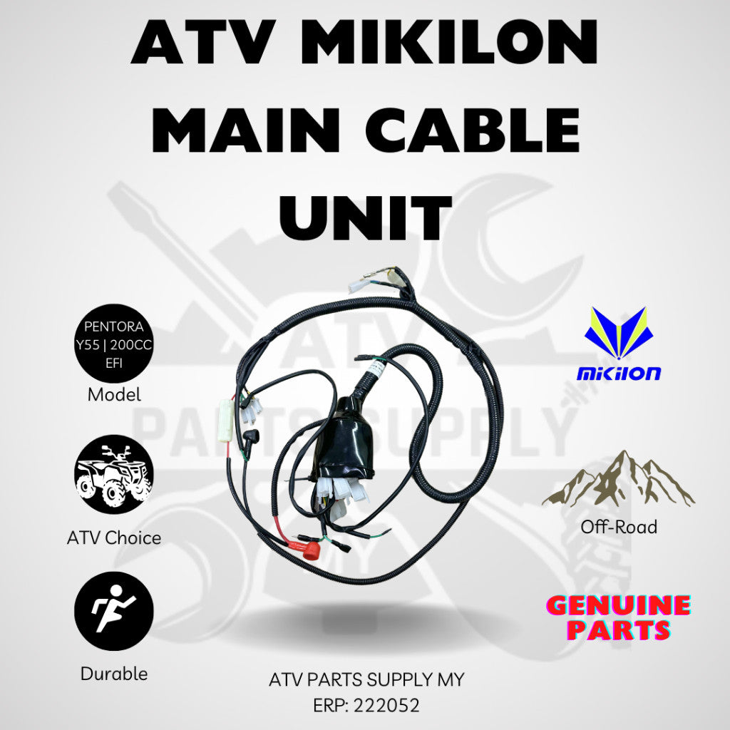 สายไฟหลัก ATV | ชุดสายไฟสำหรับ Mikilon Pentora EFI 200cc | ชุดสายไฟ | พร้อมส่งจากมาเลเซีย 📌