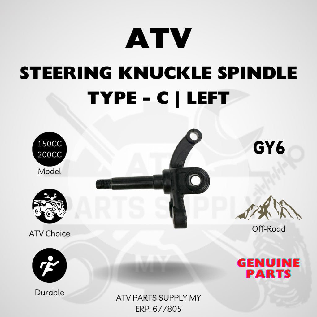 ATV Steering Knuckle Spindle | Front Wheel Hub for GY6 | Big Bull | Small Bull | 200CC | 150CC | 125CC | Ready Stock