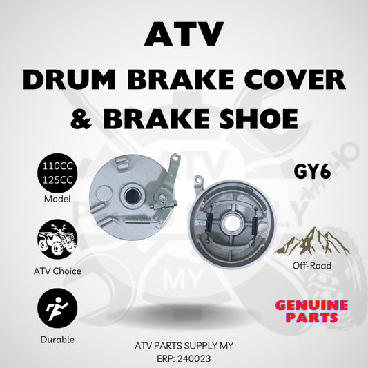 Coperchio Mozzo Freno a Tamburo ATV GY6 125CC con Ganascia Freno per GY6 | 110CC | 125CC | Pronto in Magazzino