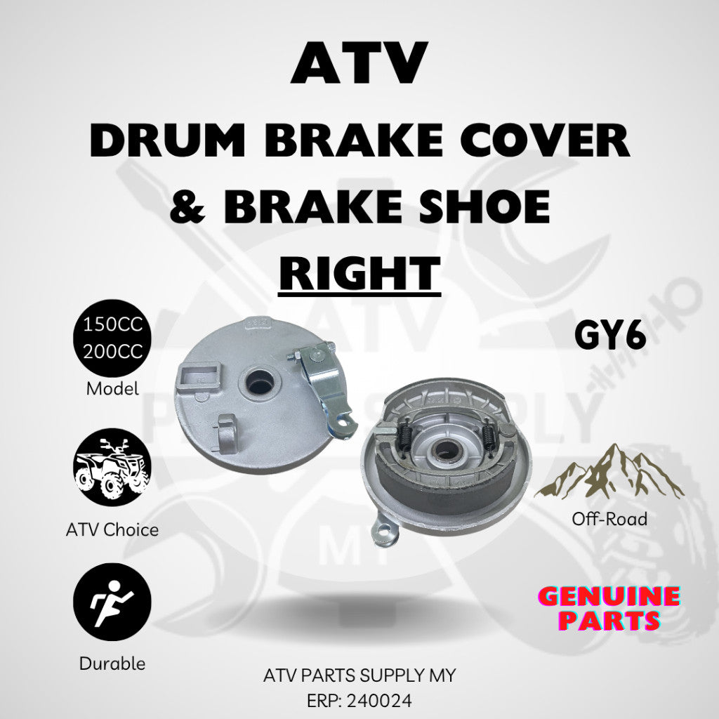 ATV Drum Brake Hub | Front Wheel Hub | Rim Size 9cm | 4 hole for GY6 | Big Bull | 150CC | 200CC