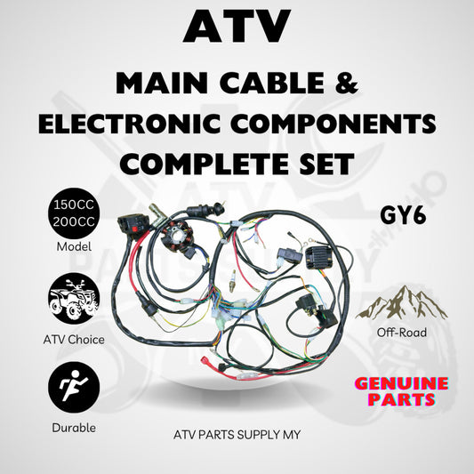 ATV GY6 150CC | 200CC | Set di Componenti Elettronici Unità Cavo Principale | CDI | Raddrizzatore | Bobina Magnetica | Relè | Interruttore