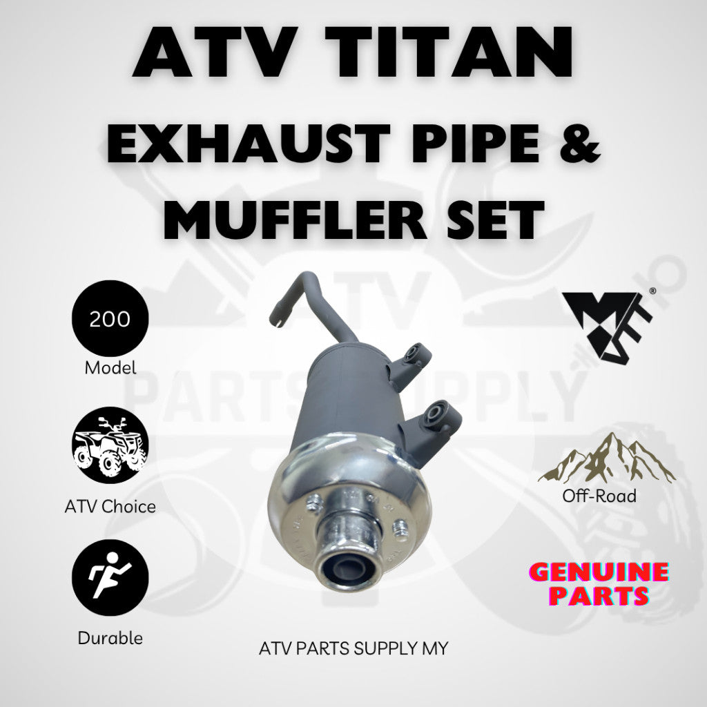 ATV Titan 200 | Exhaust Pipe & Muffler Set | Original Titan Parts