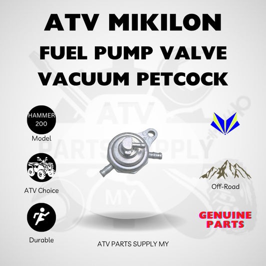 ATV Mikilon Hammer 200 | Original Fuel Pump Valve Vacuum Petcock | 3 Hole Fuel Valve | Original Mikilon Parts