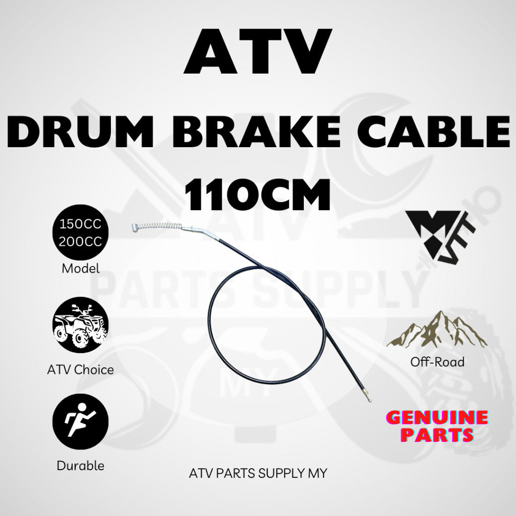 ATV Drum Brake Cable 110CM | 89CM for Drum Brake Hub | Brake Shoe | Linhai | GY6 | LEM | Original VTT Parts