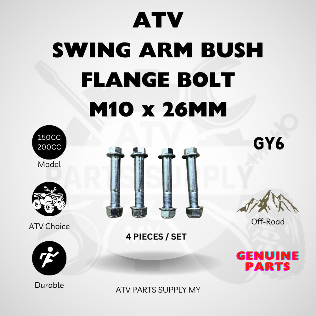 ATV Swing Arm Bush Flange Bolt | M10 x 26MM | GY6 | LEM