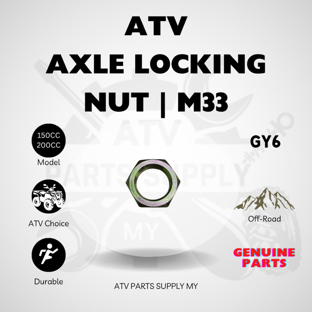 ATV GY6 Rear Axle Nut | Locking Nut | M27 | M33 | Big Bull | LEM