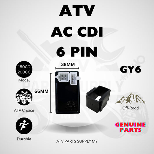 ATV AC CDI 6 Pin for GY6 LEM | Mikilon U28 | Big bull | Small bull | Square Head | Ready stock in Malaysia