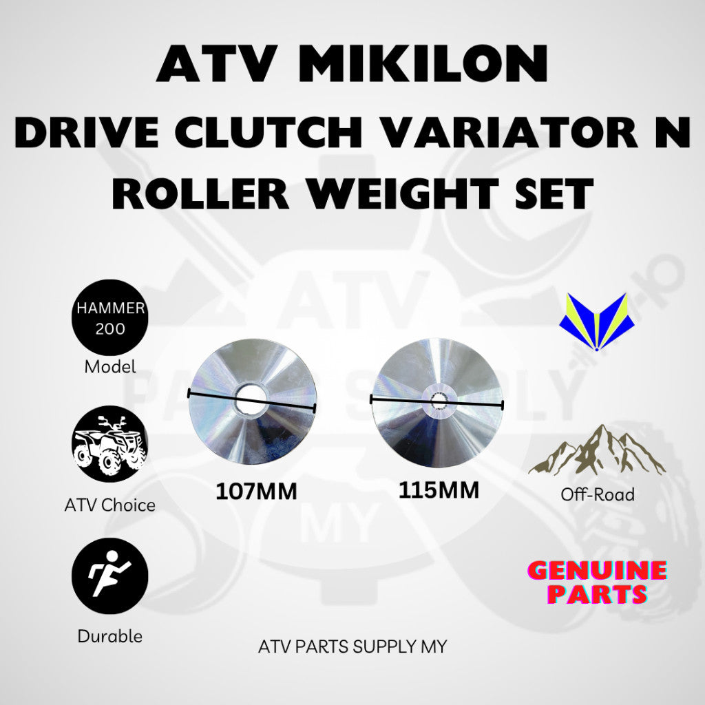ATV Original Mikilon Hammer U38 คลัตช์ขับเคลื่อนแบบปรับได้ | ชุดล้อพูลเลย์ | ชุดล้อขับเคลื่อนด้านหน้า