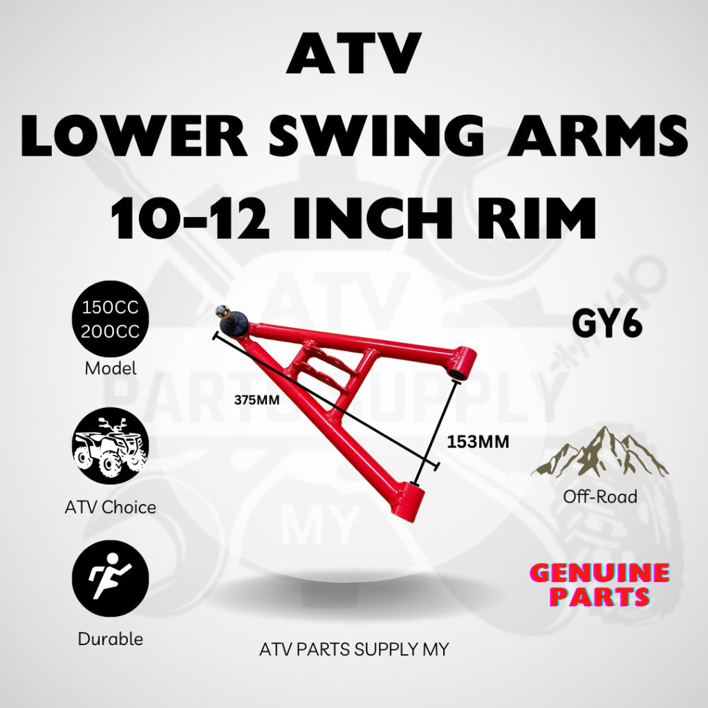 ATV & UTV Swing Arm | Upper Swing Arm | Lower Swing Arm | Bushing for 10-12 Inch Rims GY6 | 150cc | 200cc | Ready Stock