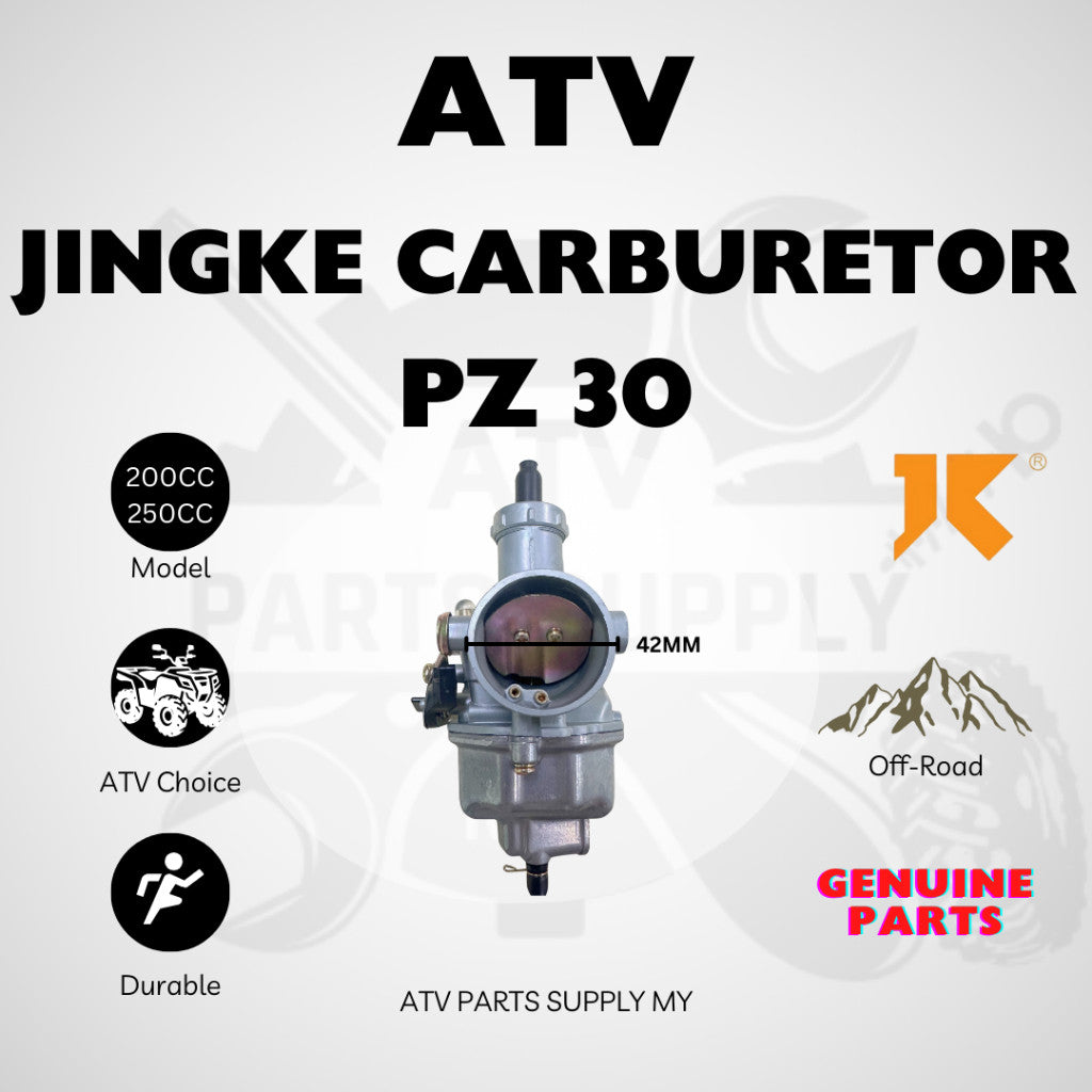 คาร์บูเรเตอร์ ATV JINGKE | PZ30 | อะไหล่ ATV แท้ | วาล์ว 3 เฟส | TITAN 250 | HAMMER PRO U68 | PENTORA 250 | คาร์บูเรเตอร์
