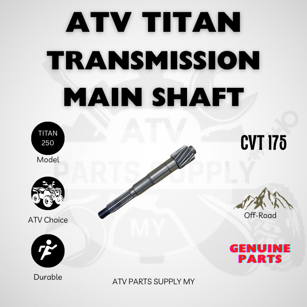 ATV Titan 250 Gear Box Transmission Shaft Set | Output Shaft | Reverse Gear | Main Shaft | Drum COMP