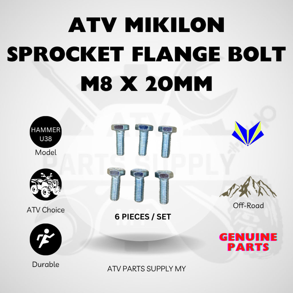 ATV Mikilon Hammer 200 | U38 | Sprocket Flange Bolt | M8 x 20mm | Original Mikilon Parts