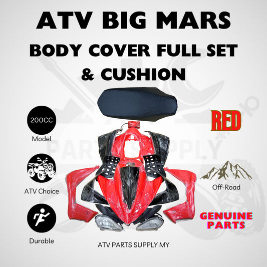 ATV Big Mars | 200cc | Full Body Cover Set | Seat Cushion | Body Frame | Head Lamp | LED