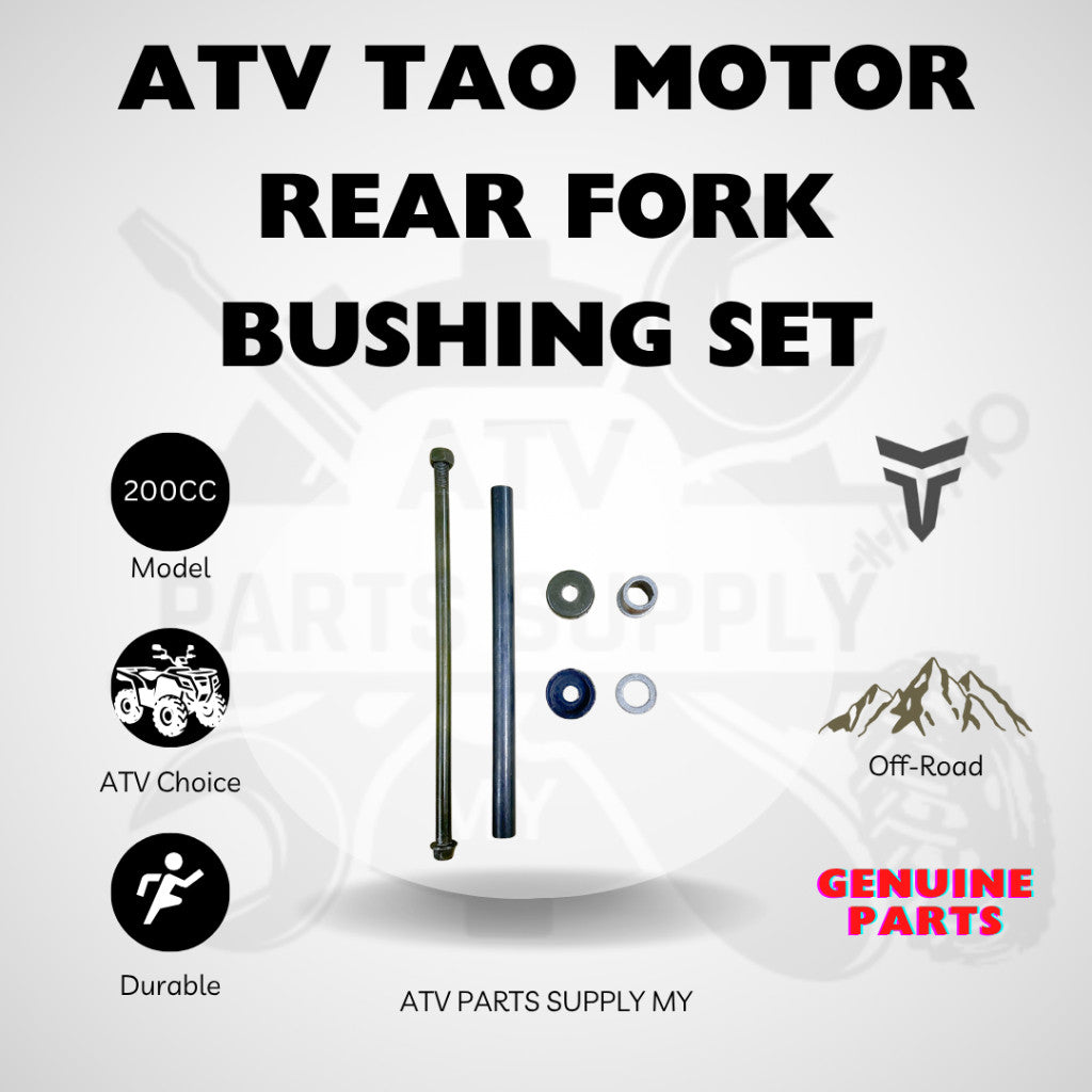 ชุดบูชตะเกียบหลัง ATV Tao Motor | สลักเกลียวหัวจีบ | สเปเซอร์ | ยางกันฝุ่น | บูชแขน | อะไหล่แท้ Tao Motor