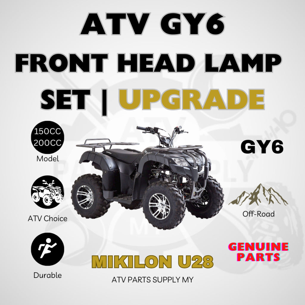 ATV GY6 200CC Head Lamp Set | Upgrade | Mikilon U28 |  GY6 | Front Cover | Light