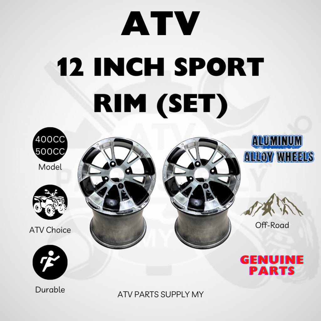 ATV Aluminum Alloy 12 INCH Sport Rim Set | Front | Rear | CFMOTO | LINHAI | 400CC | 500CC
