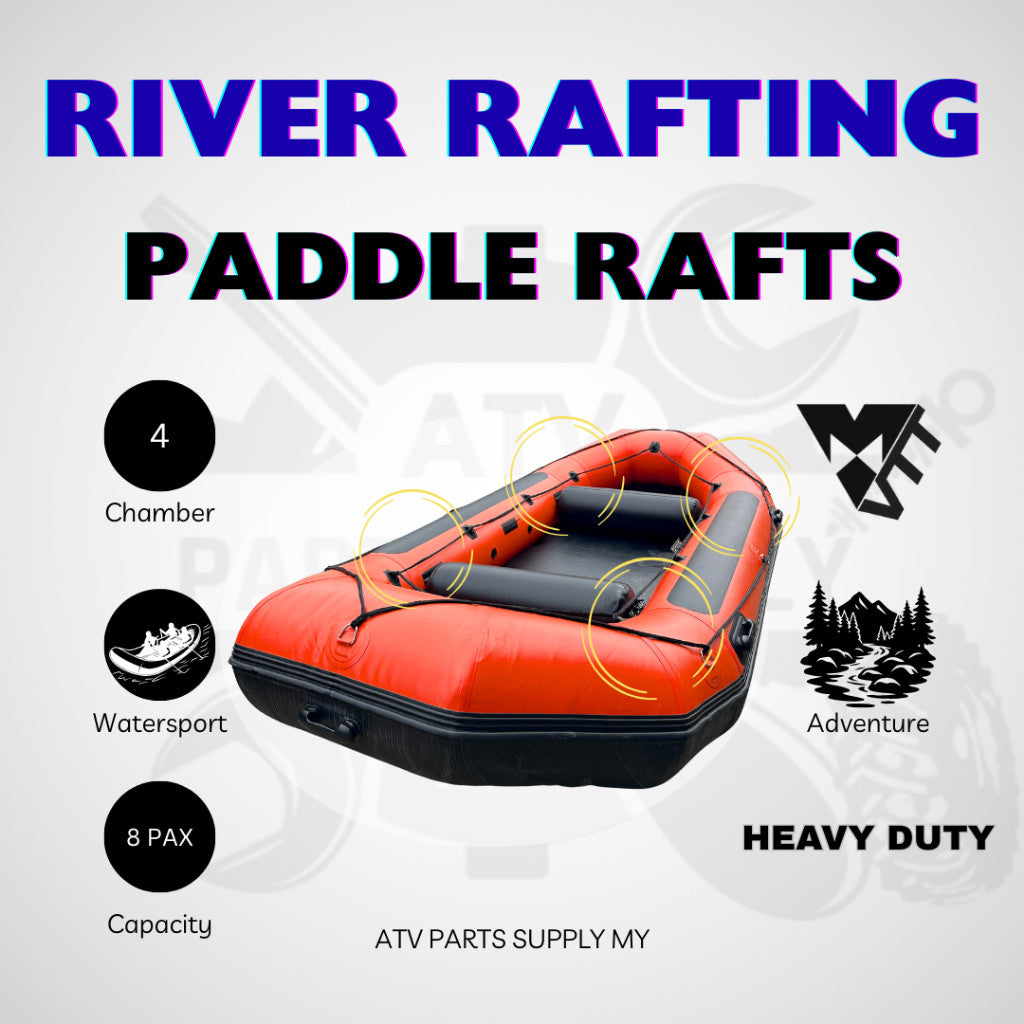 River Rafting Specialist | Paddle Raft | Heavy Duty for Extreme Watersport | 9 Pax | Water Rafting Boat | Customize