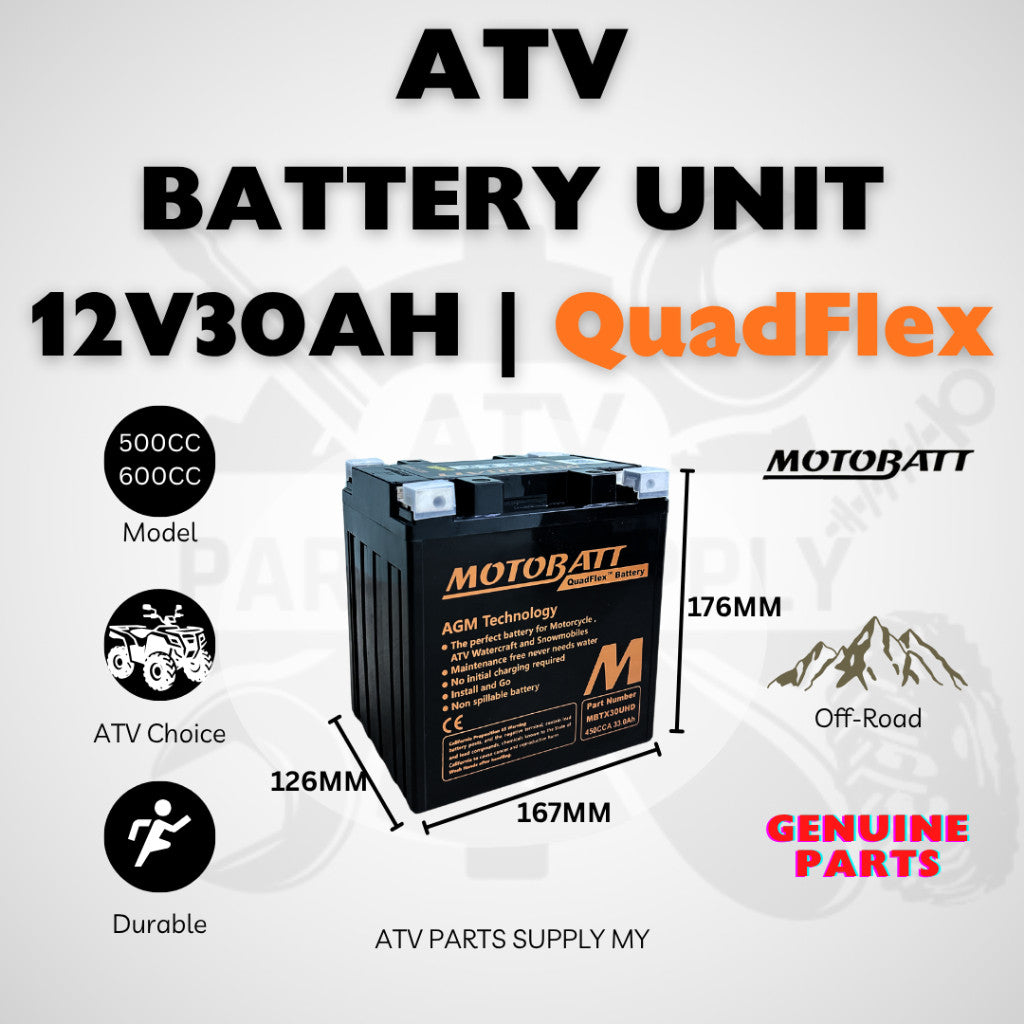 ATV Battery Unit 12V30AH for CFMOTO CFORCE 520 | SEGWAY | CAN-AM | AODES | 500CC | 600CC | Motobatt | Quality Battery