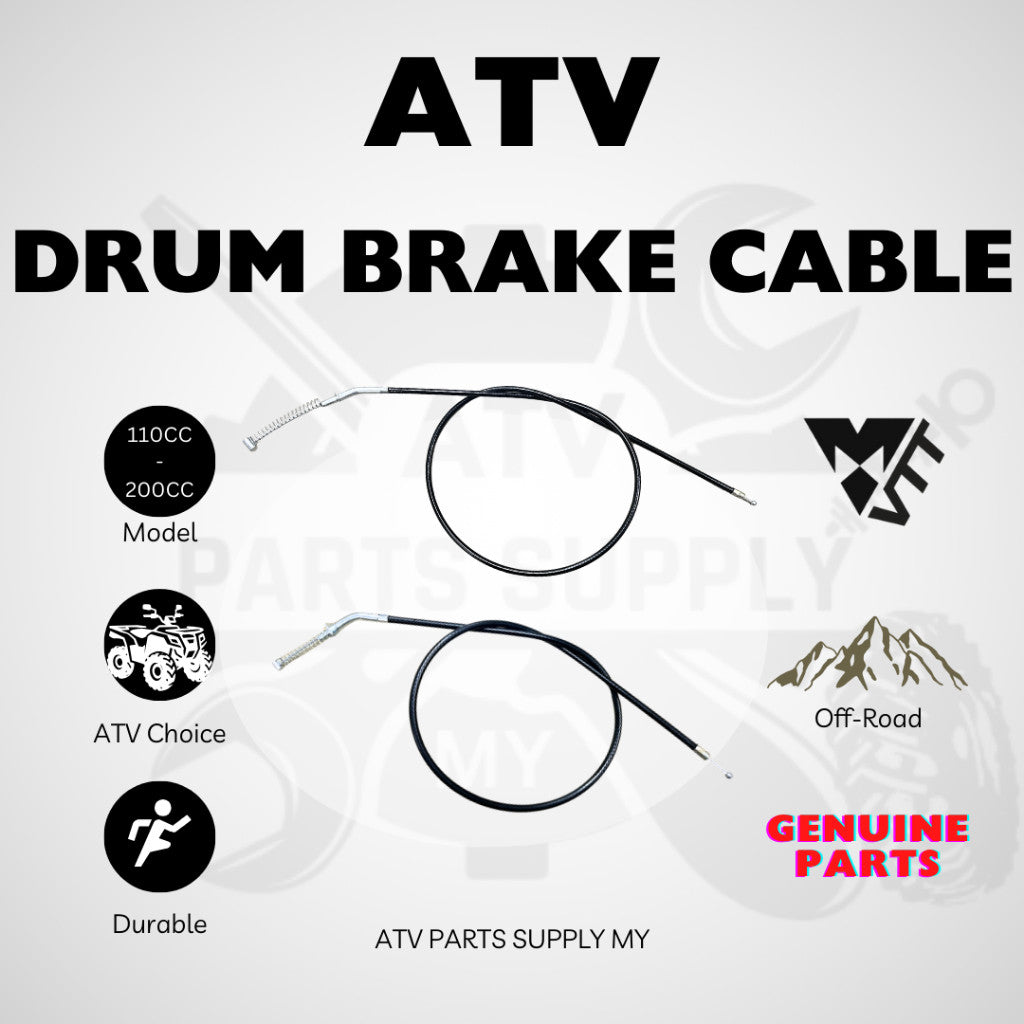 ATV Drum Brake Cable 110CM | 89CM for Drum Brake Hub | Brake Shoe | Linhai | GY6 | LEM | Original VTT Parts