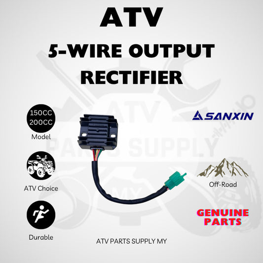ATV 5 Wire Output Rectifier | Outer Socket | Brand Sanxin Taiwan | Lihua | GY6 200CC | 150CC | Original Parts
