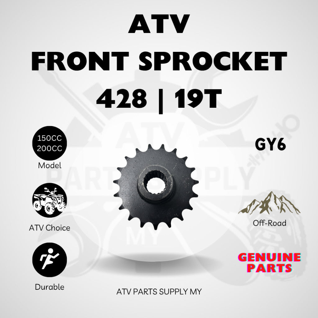ATV Front Sprocket 428 | 19T | 19T (Inner) | 48mm for GY6 | LEM