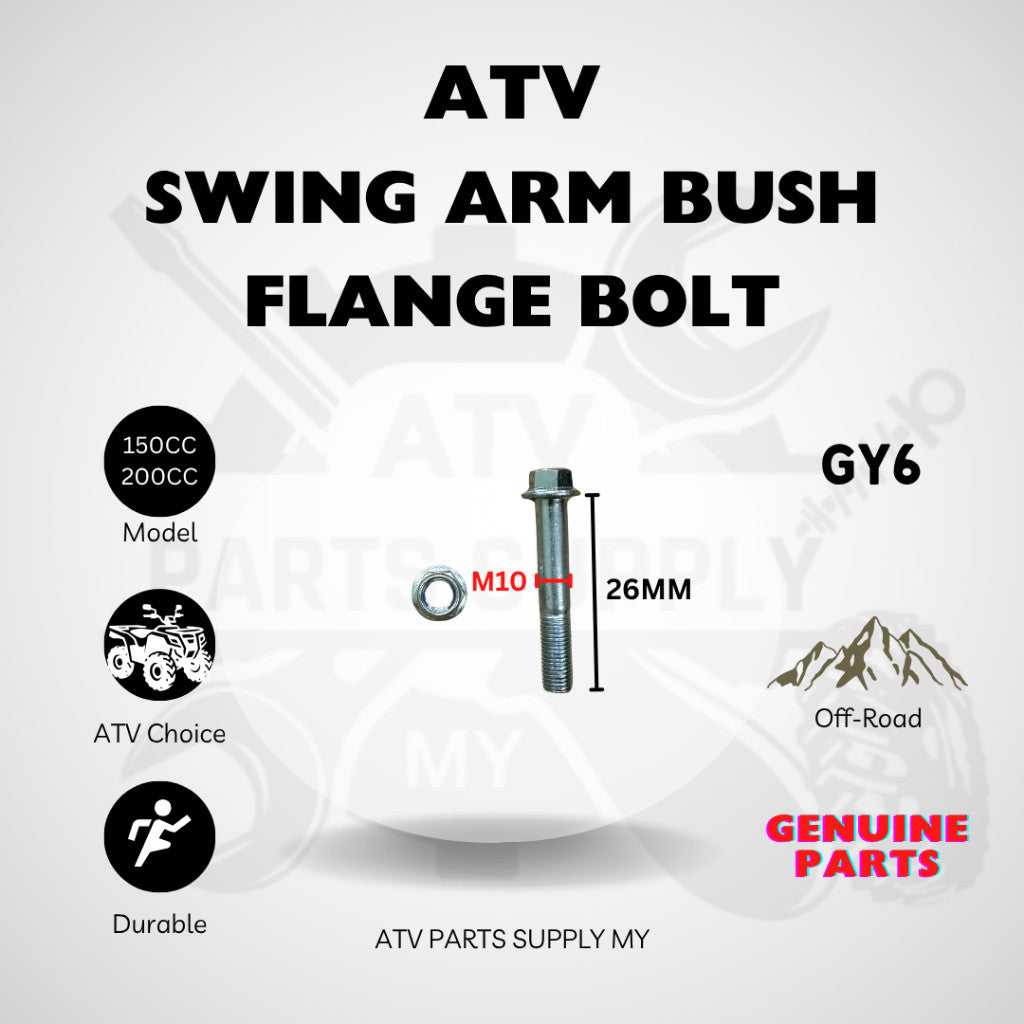 ATV Swing Arm Bush Flange Bolt | M10 x 26MM | GY6 | LEM