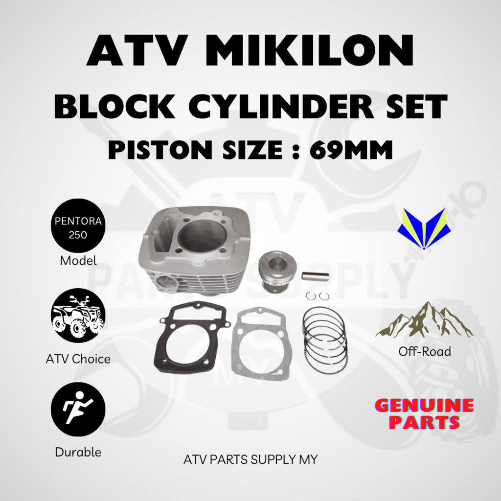 ATV Mikilon Pentora 250CC | CB250 | Block Cylinder Piston Size 69mm | Original Mikilon Parts