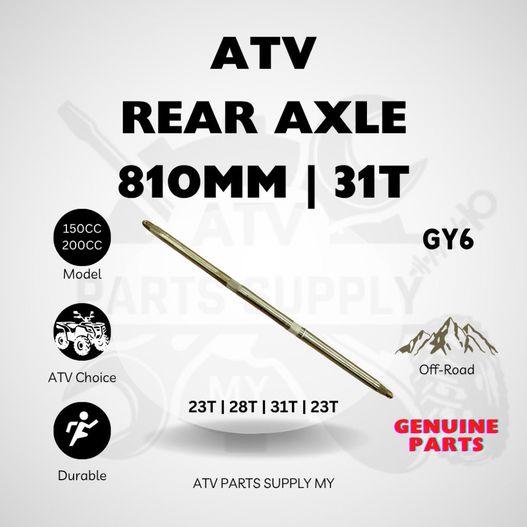 ATV Rear Axle Set 810MM | 31T | GY6 | 150CC | 200CC