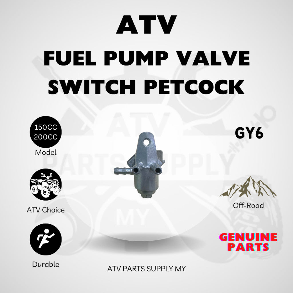 สวิตช์วาล์วปั๊มเชื้อเพลิง ATV Petcock | 3 ทาง | Kayo | Linhai | Loncin | ก๊อกน้ำมันเชื้อเพลิง 3 ทาง | สวิตช์น้ำมัน | คาร์บูเรเตอร์
