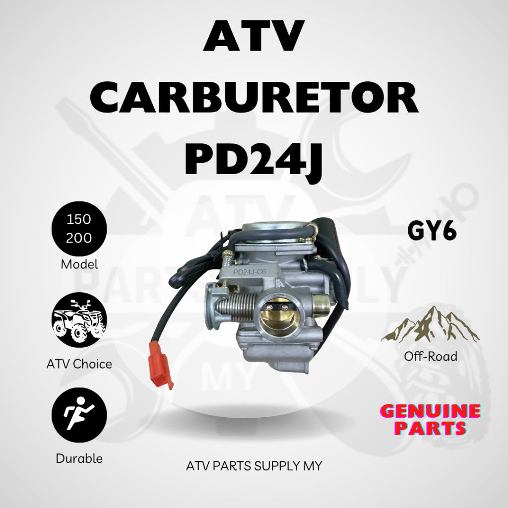 ATV Original คาร์บูเรเตอร์ PD24J | คาร์บูเรเตอร์ | อะไหล่แท้สำหรับ Mikilon Hammer 200 | U38 | Linhai | GY6