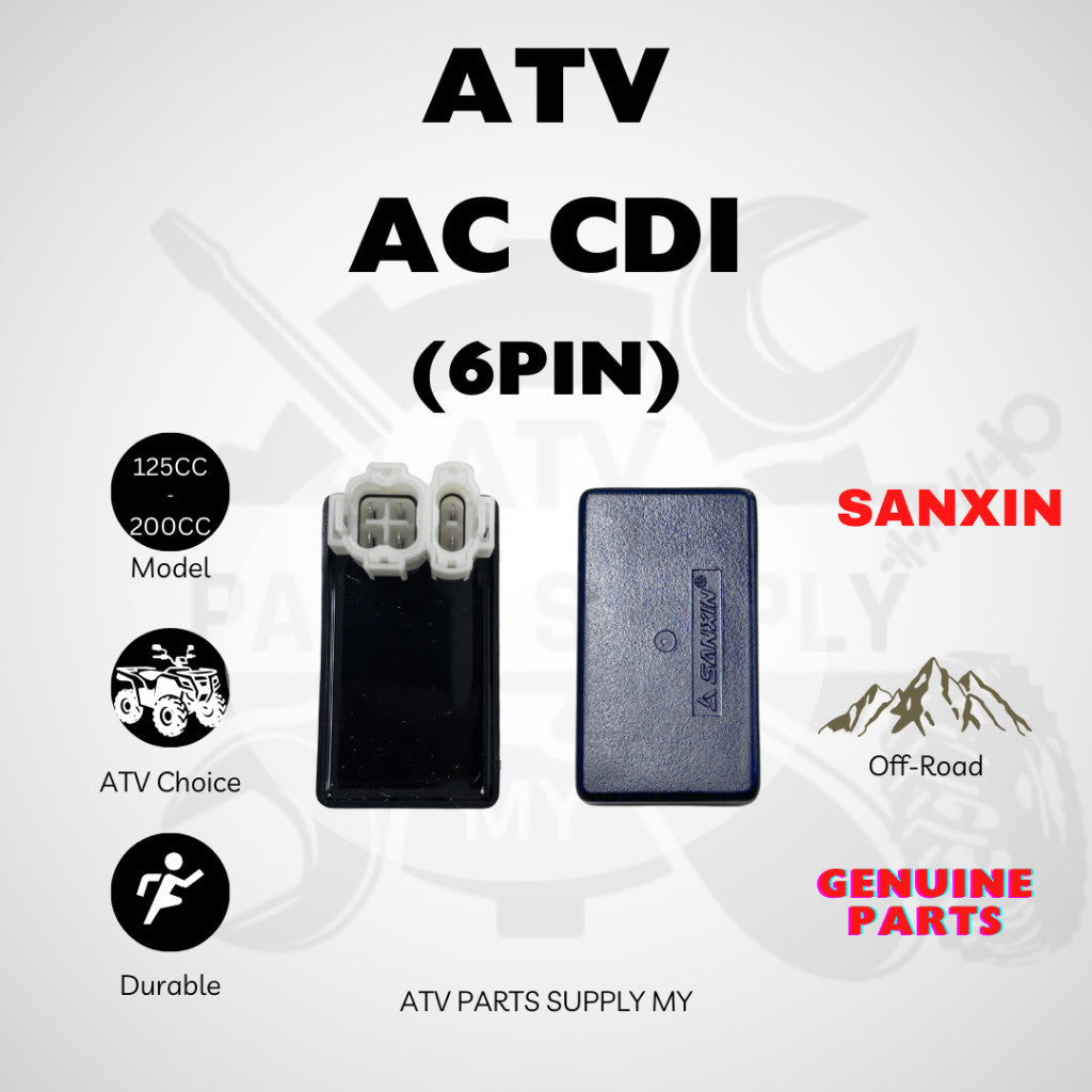 ATV AC CDI | กล่องดำสำหรับ GY6 | LEM | Linhai | 125cc | 150cc | 200cc | หัวกลม | อะไหล่คุณภาพดี