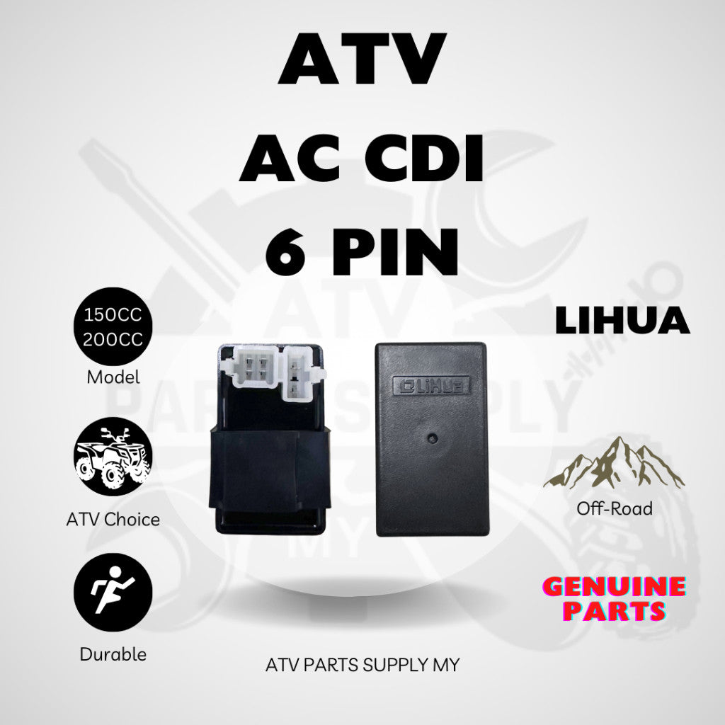 ATV AC CDI 6 Pin for GY6 LEM | Mikilon U28 | Big bull | Small bull | Square Head | Ready stock in Malaysia