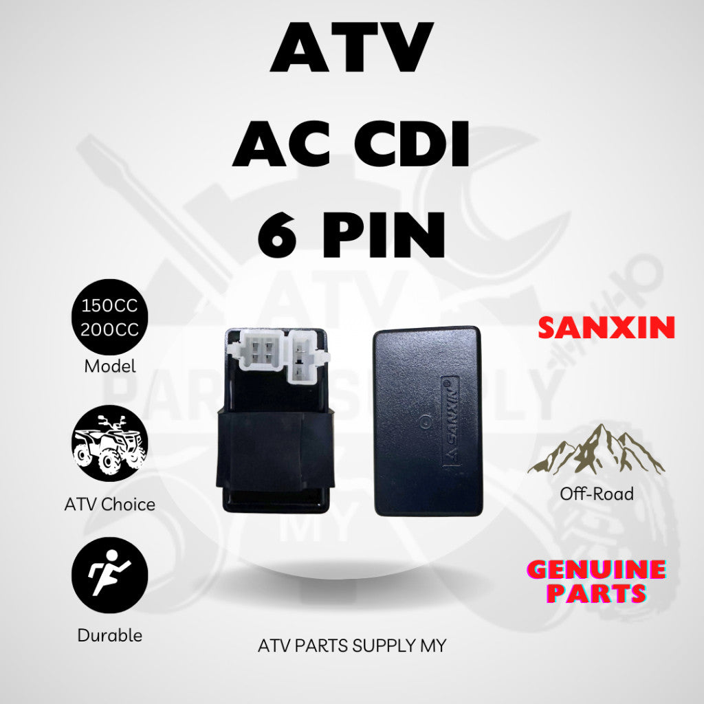 ATV AC CDI 6 Pin for GY6 LEM | Mikilon U28 | Big bull | Small bull | Square Head | Ready stock in Malaysia