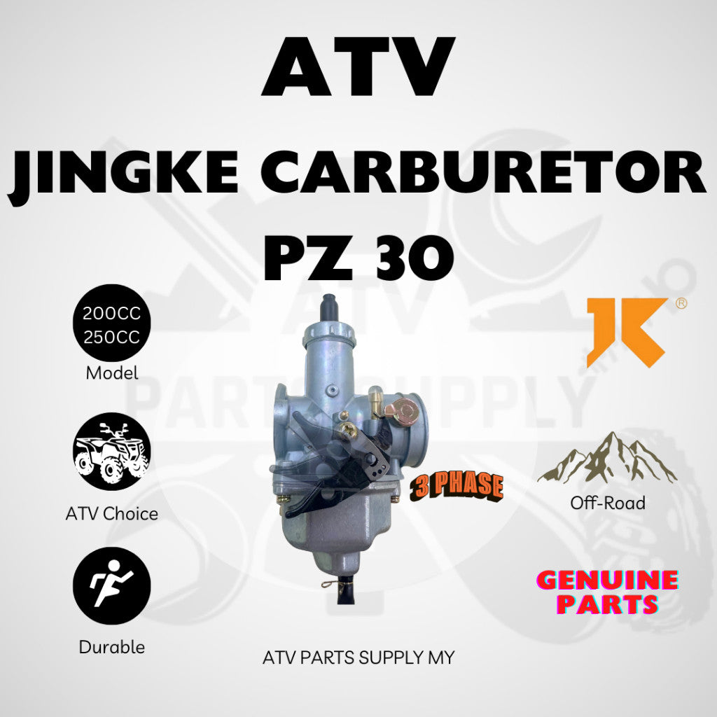 คาร์บูเรเตอร์ ATV JINGKE | PZ30 | อะไหล่ ATV แท้ | วาล์ว 3 เฟส | TITAN 250 | HAMMER PRO U68 | PENTORA 250 | คาร์บูเรเตอร์
